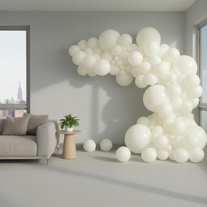 Vellax 146-Pc White Balloon Garland Arch Kit, Baby Shower, DIY | 146-pc white - Image 8