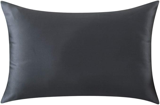 SLPBABY Silk Pillowcase for Hair and Skin with Hidden Zipper Print (King, Space Gray)