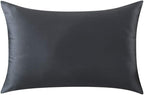 SLPBABY Silk Pillowcase for Hair and Skin with Hidden Zipper Print (King, Space Gray)