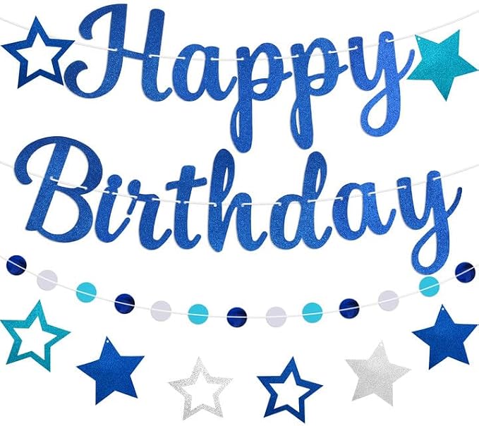 Pre-Strung Happy Birthday Banner, NO DIY Party Decorations | Birthday Party by Danadia