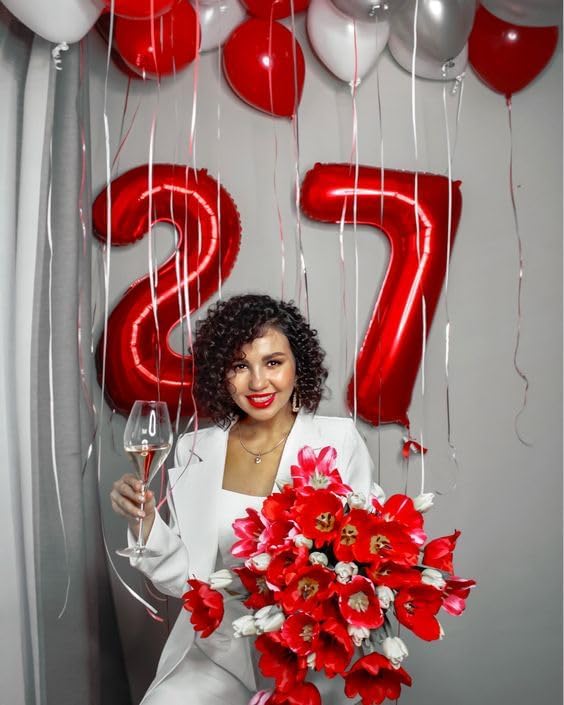 Red Number 2 Balloon 40 Inch, 2nd Birthday Party Decorations Men Women | Foil - Image 3