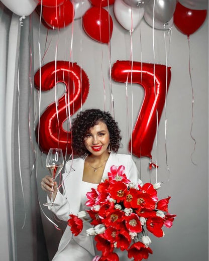 Red Number 2 Balloon 40 Inch, 2nd Birthday Party Decorations Men Women | Foil - Image 3