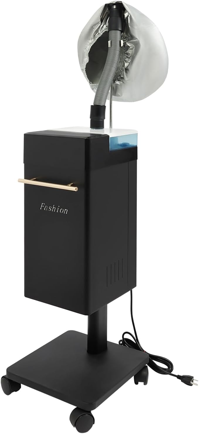 Professional Hair Steamer with Wheel, Nano Hair Steamers Processor, Stand Up Base Salon Spa Equipment, for Home, Hairdressing Salons, Beauty Hospitals