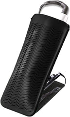 Heat Resistant Silicone Mat Pouch,Hair Styling Tools for Curling Irons, Flat Irons, Hair Straightener, 11.5 * 6 Inches, Food Grade Silicone, Black