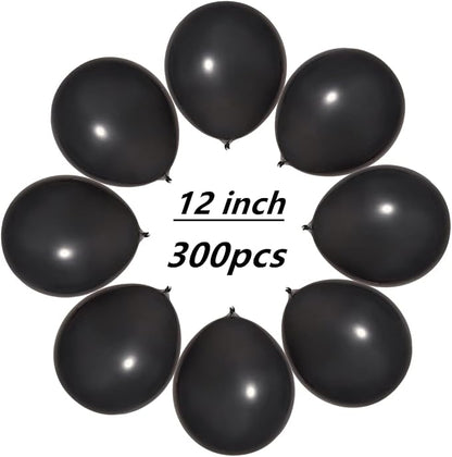 300 Pack Black Balloons 12 inch Black Latex Party Balloon Bulk - Image 2