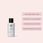Maria Nila Sheer Silver, Shampoo 3.4 Fl Oz, Neutralizes Golden Shades, Violet Pigments Gives Cool Tone, 100% Vegan & Sulfate/Paraben free