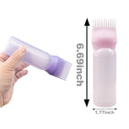 4-Pack Root Comb Applicator Bottles - Hair Oiling Applicator for Dye, Shampoos & Salons - 6oz (2 Pink + 2 Purple)