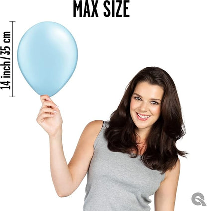 Qualatex 11" Pearl Light Blue Balloons by Pioneer Balloon Company - Image 4