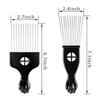 3 Pack CAREHOOD Metal Afro Lift Comb - Wide Tooth for Men's and Women's Curly/Textured Hair, Detangling Tool for Wigs, Braids, and Styling