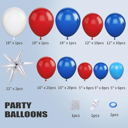 Red Blue Balloon Garland Kit - Image 3
