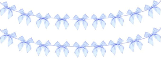2pcs Bow Garland Banner, Ribbon Bow Party Decorations by Haptda