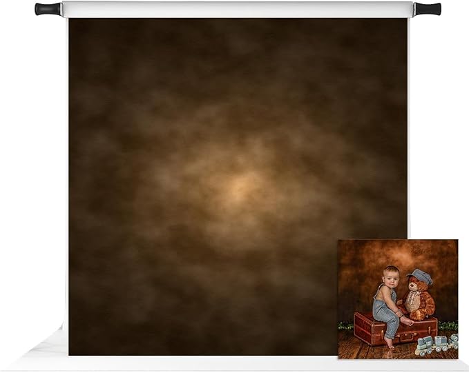 Kate 8x8ft Abstract Photography Backdrop Brown Painted Background Portrait by KateBackdropforPhotography
