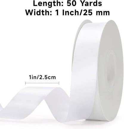 KINGLAKE White Satin Ribbon - Image 2