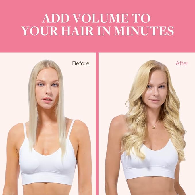 GOO GOO Clip in Hair Extensions Real Human Hair, Remy Human Hair Extensions Clip ins for Women, Natural Human Hair, 14inch 110g 7Pcs, 613R Bleach Blonde