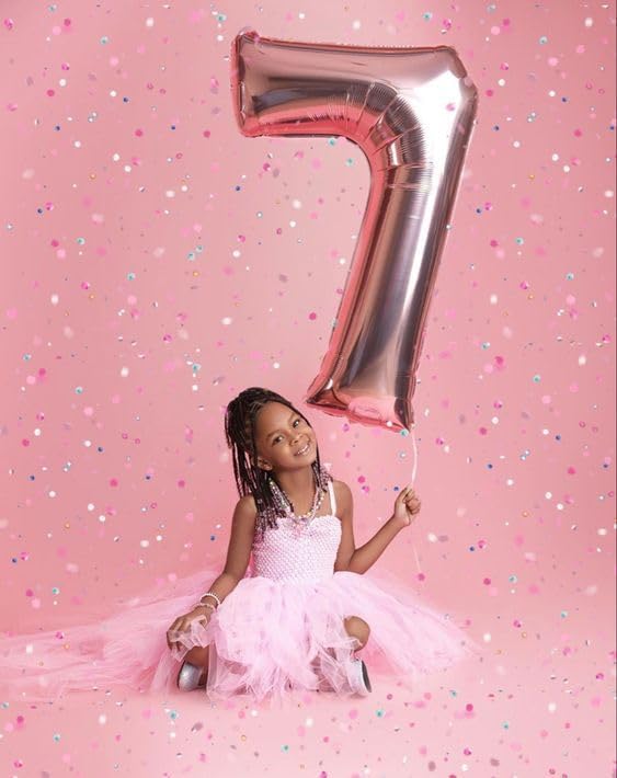 Number Balloons 7 Balloon Rose Gold - Image 4