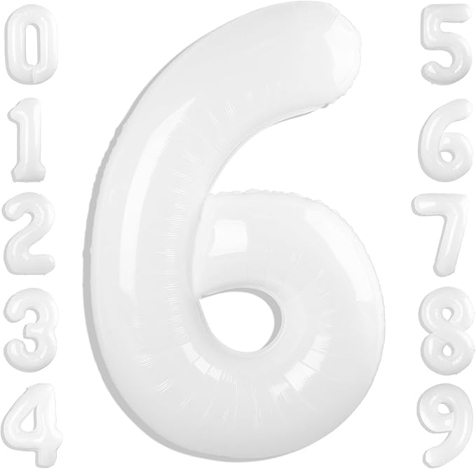 Number 6 Balloons 40 Inch 6 Balloon by Mluchee