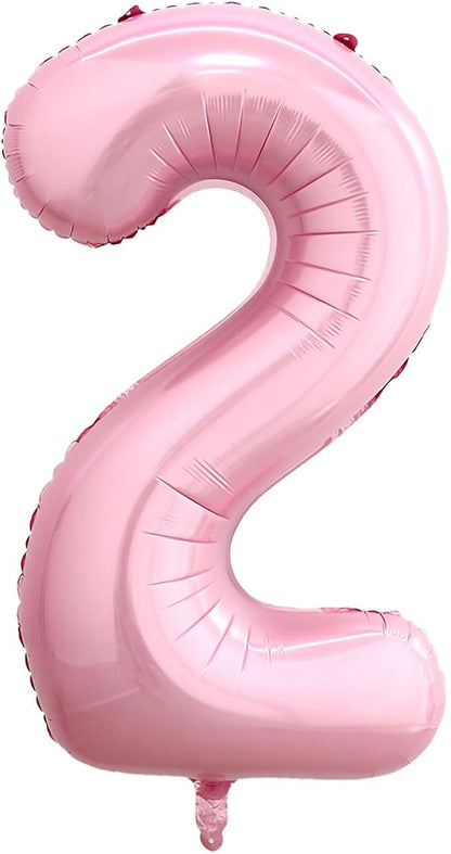40 Inch Pink Number 2 Balloon, Giant Number Balloons, Birthday Decorations | by Unknown