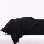 Black Silk Pillowcase with Natural Dye Made in USA, Oeko-TEX Certified Real 22 Momme King Silk Pillow Cases with Zipper for Beauty Sleep, Anti Aging, 1 Pack 20"x36" (King, Black)