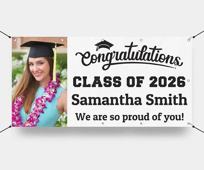 Personalized Graduation Photo Vinyl Banner Sign by Milweb1LLC