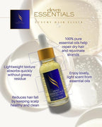 Luxury Hair Elixir 1oz / 30ml | Hair Treatment for Growth, Shine & Repair | Argan Oil, Castor Oil, Scalp Care, Anti-Frizz & Clean Formula