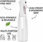 VIGOR PATH Continuous Spray Bottle for Hair – Fine Mist Mister for Hairstyling, Cleaning, Plants, Pets, Barbers, Salons, and Essential Oil Applications (500ml/17 oz)