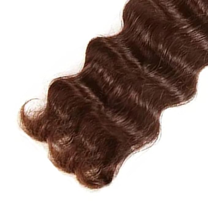 Brown Human Hair Bundles Color 4 Deep Wave Bundles 22 Inch Unprocessed Brazilian Virgin Remy Hair Extensions Niegmeag Double Weft Real Brown Hair Weave