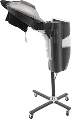 700W Professional Hair Steamer with Ozone & Nano Mist, 2L Tank, Adjustable Height 55-66", 12 Color Lights, for Salon & Home Use - Hair Treatment, Coloring, Conditioning, Drying, Styling (Black)