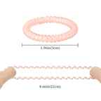 Coil Hair Ties for Thick Ponytail Holder Women No Crease Hair Ties Phone Cord Hairties with Plastic Spiral(Thin Dazzle Colorful)
