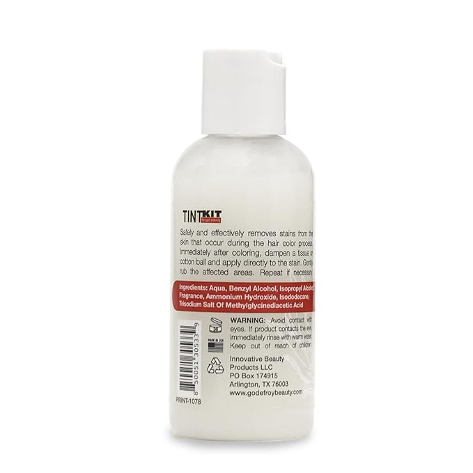 Godefroy Hair Color Tint Kit 20 Application and 4 oz Coloring Stain Remover Combo, Complete Coverage of Gray Hair Roots, Salon Quality Results - Dark Brown