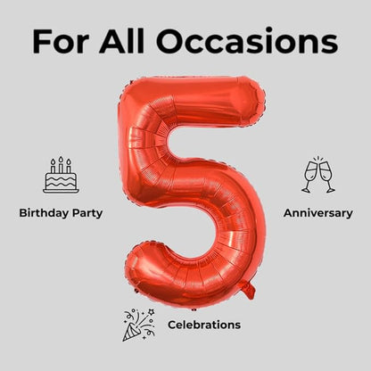 YPSelected 32 Inch Large Foil Helium Number Balloon Birthday Wedding Party 0-9 - Image 5