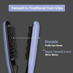JINRI Hair Iron, Hair Brush, Pumped-Up Volume, Adjustable Temp, 360 ° Tail Rotation, Lasting Volume, for Short Or Thin Hair, Dual Voltage (100-240V), Volumizing Hair Iron, Purple, 1.25 inch