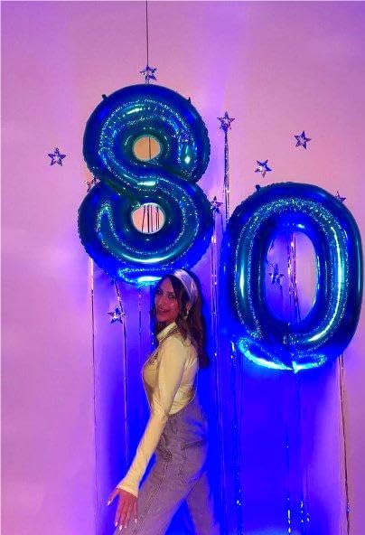 Navy Blue Number 8 Balloon 40 inch, 8th Birthday Party Balloons Decorations | - Image 6