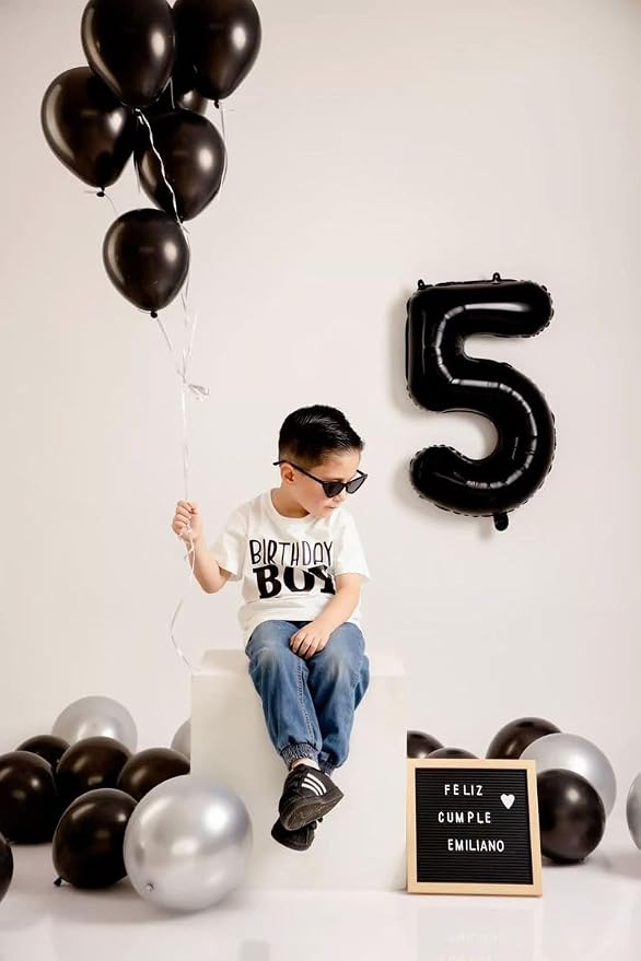Numbers 23 Balloon 40Inch Black Balloons - Image 2