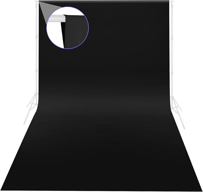 JINSUI Black Backdrop for Photoshoot, Large Background Curtain 10x20 ft | by JINSUI