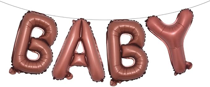 16 Inch Baby Letter Balloons Multicolor Foil Balloons BABY Balloons, Baby Shower by RUIANSI