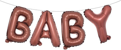 16 Inch Baby Letter Balloons Multicolor Foil Balloons BABY Balloons, Baby Shower by RUIANSI