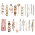 Mehayi 20 PCS Pearls Hair Clips Fashion Korean Style Acrylic ResinHairpins / Barrettes for Women and Ladies Girls Headwear Styling Tools Hair Accessories Bobby Pins