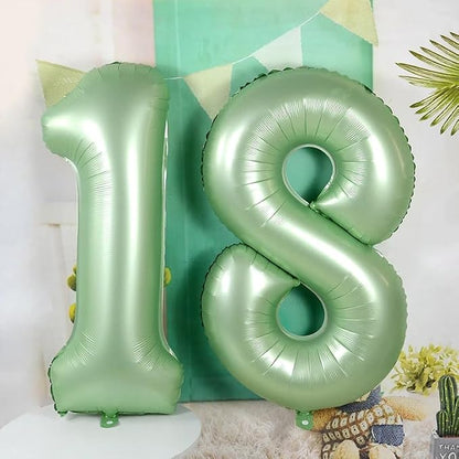 2 Balloon Number 40 Inch Olive Green Balloons - Image 5