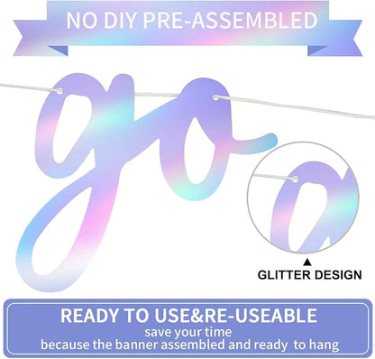 BEISHIDA Iridescent Go Shawty It's Your Birthday Banner - Image 3