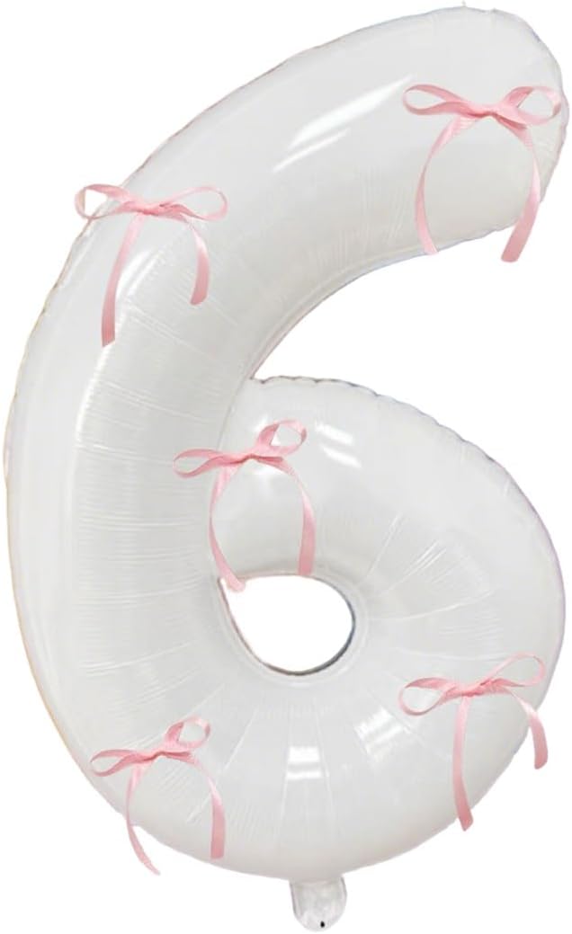 32 Inch White Number Foil Balloon by Tsangbaby