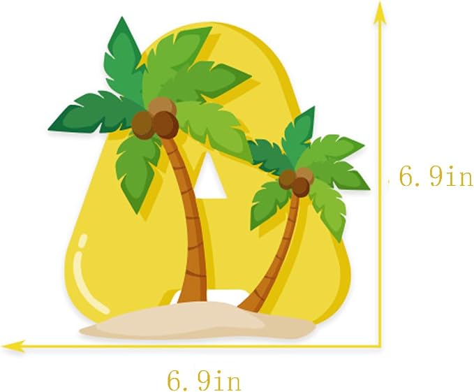 Beach Happy Birthday Banner Pool Party Supplies Hawaiian Beach Tropical - Image 2