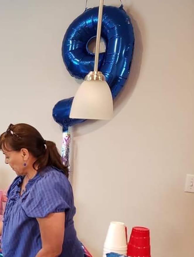9 Balloon Numbers Birthday Decorations, 40In Navy Blue Balloons - Image 3