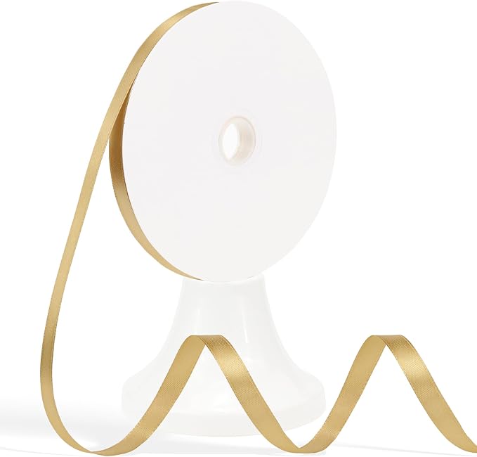 Champagne Gold Ribbon 3/8 Inch 120 Yards, Flower Bouquet, Baby Shower, Balloons by Unknown