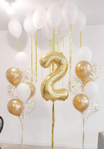 2 Balloon Number 40 Inch Light Gold Balloons - Image 2