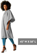 Betty Dain Hands-Free All-Purpose Bleach Proof Cape, 45" W x 58" L, Chemical, Color, Waterproof Polyester, Machine Washable