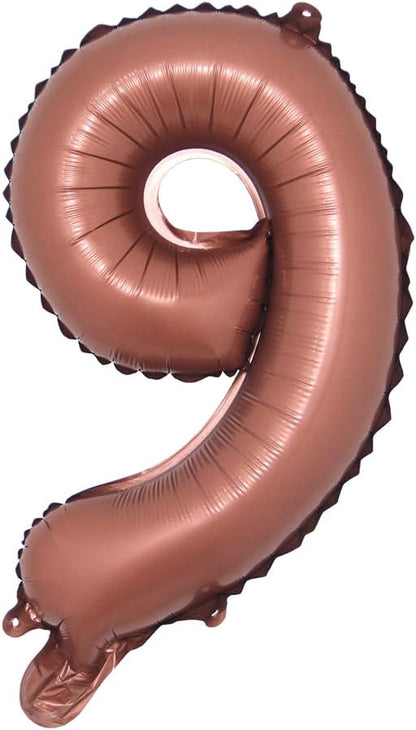 Chocolate Color Letter Number Foil balloons 1pc 16inch Alphabet Digital by RUIANSI
