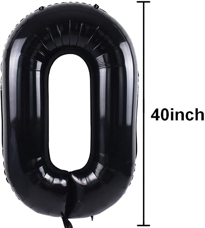 TONIFUL 40 Inch Black Number 50 Balloon Large Foil 50th Birthday Decoration | - Image 2