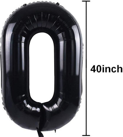 TONIFUL 40 Inch Black Number 50 Balloon Large Foil 50th Birthday Decoration | - Image 2