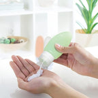 Dot&Dot Leak Proof Travel Bottles for Toiletries - 4 Pack Silicone Toiletry Containers - Shampoo and Conditioner Bottles With TSA Quart Bag - 2 oz Size