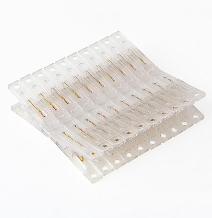 20 Pack Clear Square Plastic Clips by Zenithly
